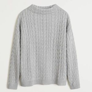 Mango Knitted Braided Sweater Cable Knit
